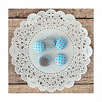 Фішки тканинні Блакитні в горошок, 1,3 см, 5 шт, HY13002 Фішки тканинні Блакитні в горошок, 1,3 см, 5 шт, HY13002