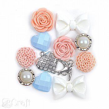 Декоративные аксессуары Charm&Deco 12 шт So In Love, DPDC-005 DpCraft Декоративные аксессуары Charm&Deco 12 шт So In Love, DPDC-005 DpCraft