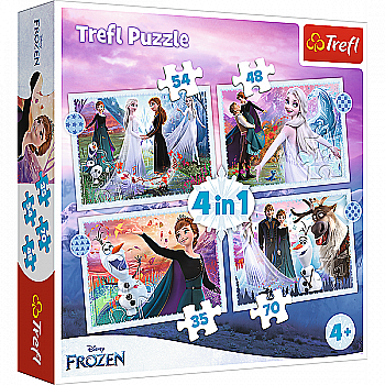 Пазл "4 в 1" - Магія в лісі / Disney Frozen 2, Trefl, 34398 Пазл "4 в 1" - Магія в лісі / Disney Frozen 2, Trefl, 34398