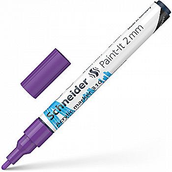Маркер акриловий Schneider Paint-it 310, 2 мм, фіолетовий, S120108 Маркер акриловий Schneider Paint-it 310, 2 мм, фіолетовий, S120108