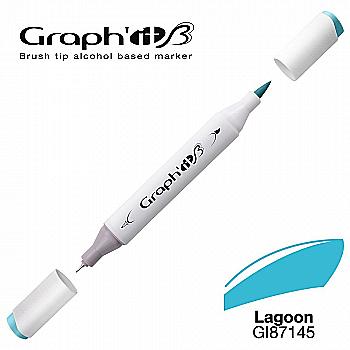 Маркер двосторонній Brushmarker, Блакитна лагуна (7145), GI87145 Graph`it Маркер двосторонній Brushmarker, Блакитна лагуна (7145), GI87145 Graph`it