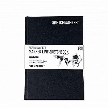 Скетчбук SKETCHMARKER А5 44 арк., 160 г/м², чорний, MLHSM/BLACK Скетчбук SKETCHMARKER А5 44 арк., 160 г/м², чорний, MLHSM/BLACK