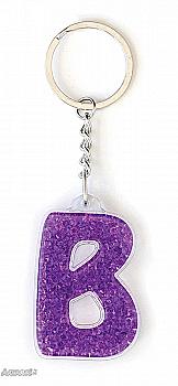 Брелок літера "B", бузкова, 554249