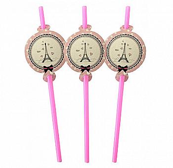 Трубочки для коктейля "Париж", 6 шт, F-9035613