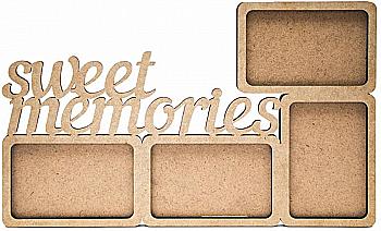 Заготовка Рамка "Sweet memories", 1 шт, МДФ, 43*27*0,6 см Rosa Talent (2)