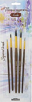 Кисти худож. "Maestro" Белка 5 шт/наб. 310338