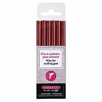 Набор восковых стержней для пистолета d5 мм в блистере, вишневый (6 шт.), 35824T