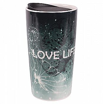 Чашка Travel Love Life с крышкой, 360 мл, HTK-052 Limited Edition Чашка Travel Love Life с крышкой, 360 мл, HTK-052 Limited Edition