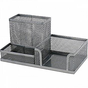 Підставка-органайзер метал., срібна, 2116-03-А