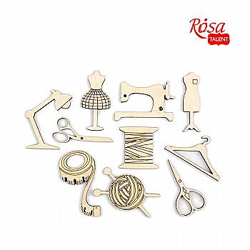 Міні-заготовка Шиття, фанера, 1 шт., Rosa Talent (10)