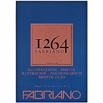 Склейка для малюнку Bristol 1264 А3, 200г/м2, 50 л., Fabriano Склейка для малюнку Bristol 1264 А3, 200г/м2, 50 л., Fabriano