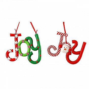 Підвіска новорічна Напис "Joy" 13 см (2 види в асорт.), 9765844 Підвіска новорічна Напис "Joy" 13 см (2 види в асорт.), 9765844