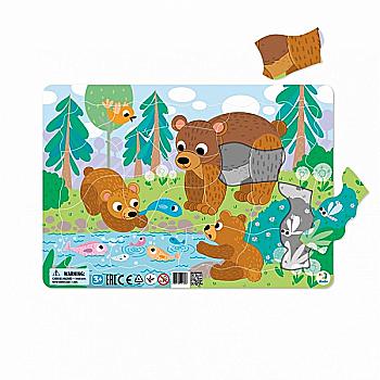 Пазл з рамкою "Ведмежата", R300221 Пазл з рамкою "Ведмежата", R300221
