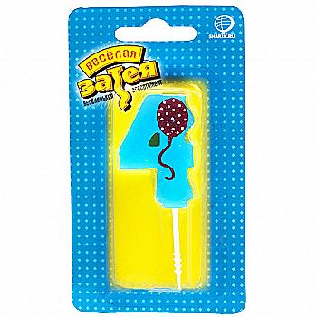 Свічка-цифра "4" Кулька 4,5 см/В, 1502-1251