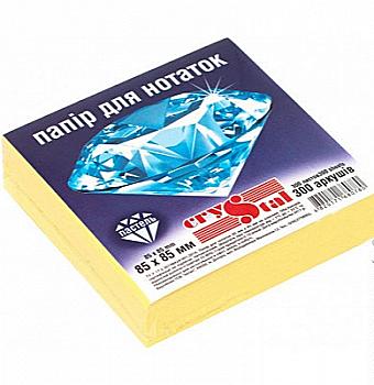 Папір для нотаток 85*85 мм 300 арк., не скл. пастель жовтий 33.21 Папір для нотаток 85*85 мм 300 арк., не скл. пастель жовтий 33.21