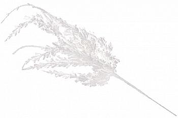 Гілка декоративна в інеї 65 см, біла, 744-044