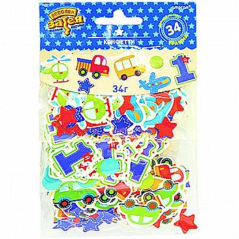 Конфетті 1-й День народження Хлопчик 3 види 34 гр, 1501-2630 Конфетті 1-й День народження Хлопчик 3 види 34 гр, 1501-2630