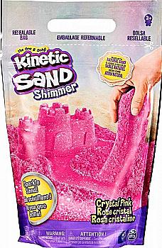 Пісок для дитячої творчості Kinetic sand, рожевий блиск 907 г, 71489P Пісок для дитячої творчості Kinetic sand, рожевий блиск 907 г, 71489P