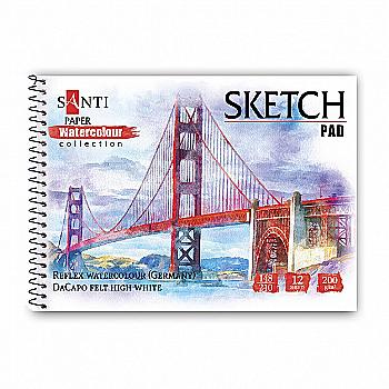 Альбом для акварелі "City" А5, "Paper Watercolour Collection" 12 арк., 200г/м2, Santi, 130505 Альбом для акварелі "City" А5, "Paper Watercolour Collection" 12 арк., 200г/м2, Santi, 130505