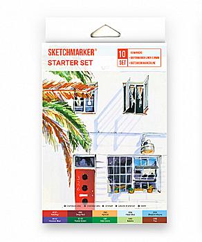 Набор маркеров SketchMarker Starter, 10 шт (линер+скетчбук), SM-10START