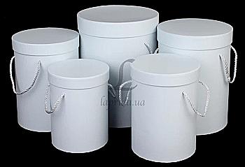 Подарочная коробка круглая №5, W951003 белый