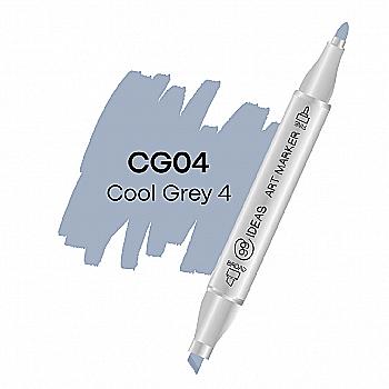 Маркер двухсторонний Cool Gray 4 - Холодный серый 4, CG04, 99IDEAS Маркер двухсторонний Cool Gray 4 - Холодный серый 4, CG04, 99IDEAS