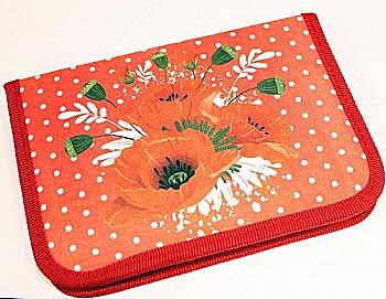 Пенал 1 відділ. і 2 отв. "Маки"+ розклад, JO-16133