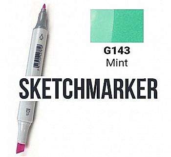 Маркер SKETCHMARKER, 2 пера: долото и тонкое, Mint - Мята, SM-G143 Маркер SKETCHMARKER, 2 пера: долото и тонкое, Mint - Мята, SM-G143