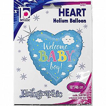 Куля повітряна 18" "Ласкаво просимо, хлопчик!", 3202-1114 Куля повітряна 18" "Ласкаво просимо, хлопчик!", 3202-1114