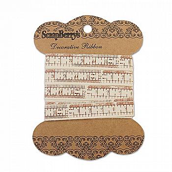Стрічка декоративна Сантиметр Шеббі, 10мм, 2м, SCB390203