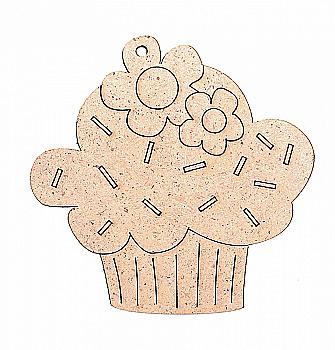 Заготовка Кекс 1, 1 шт, ДВП, 8,5*8,2*0,3 см, Rosa Talent