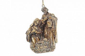 Прикраса "Янгол" 11,5 см, золото з патиною, 434-103