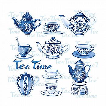 Декупажні серветки "Tea Time", 33*33 см, 18,5 г/м2, Abiente Декупажні серветки "Tea Time", 33*33 см, 18,5 г/м2, Abiente