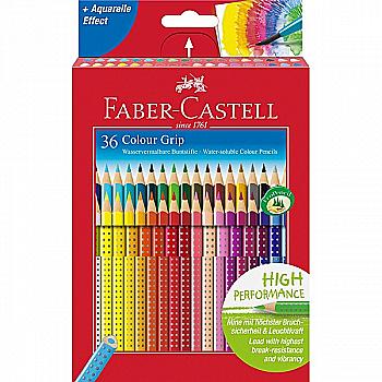 Карандаши 36 цв. акварельные GRIP2001 трёхгранные, 112442 Faber-Castell, 27633 Карандаши 36 цв. акварельные GRIP2001 трёхгранные, 112442 Faber-Castell, 27633