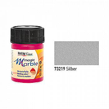Краска для марморирования универсальная Magic Marble Металлик 20 мл Серебро, KR-73219 Краска для марморирования универсальная Magic Marble Металлик 20 мл Серебро, KR-73219