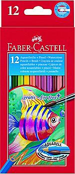 Карандаш 12 цв. Рыбка красная коробка, 114413, Faber-Castell, 1407