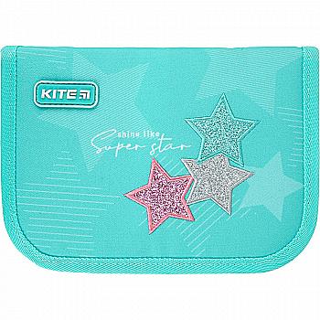 Пенал Kite 622 Super star, 1 отд., 2 отворота, без наполнения, K21-622-5 Пенал Kite 622 Super star, 1 отд., 2 отворота, без наполнения, K21-622-5