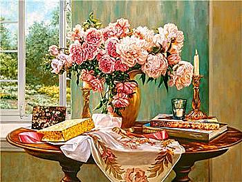 Набір для розпису по номерах 40*50 см "Ніжні квіти", RA3631 Набір для розпису по номерах 40*50 см "Ніжні квіти", RA3631