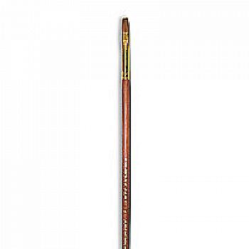 Пензлик "Живопис" 3112 Колонок плоска № 04 довга ручка рудий ворс