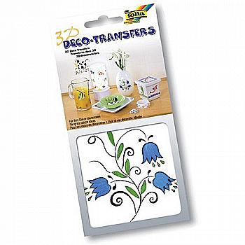 Наліпки 3D декоративні 10*10 см Сині квіти, 18102 Folia Наліпки 3D декоративні 10*10 см Сині квіти, 18102 Folia