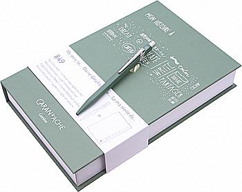 Набор Caran d'Ache Ручка 849 Оливковое+Записная книжка в подарочном боксе Набор Caran d'Ache Ручка 849 Оливковое+Записная книжка в подарочном боксе