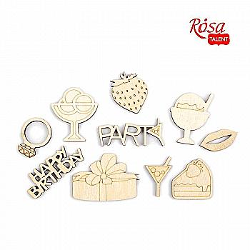 Мини-заготовка Вечеринка, фанера, 1 шт, Rosa Talent (10) Мини-заготовка Вечеринка, фанера, 1 шт, Rosa Talent (10)