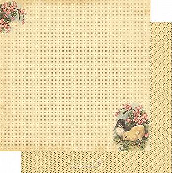 Папір для скрапбукінгу 30,5*30,5 см 180 гр/м двост. Весняне свято. Світле свято