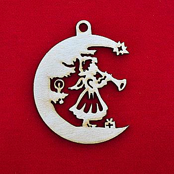 Фігура з фанери "Шар новорічний з ангелом", 9*9 см, 741788