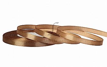 Лента атлас 7 мм-23 м, 105, коричневая, 5-278