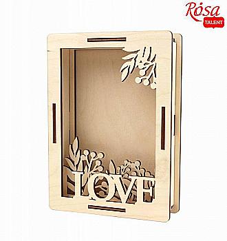 Заготовка 3D рамка для фото "Love" 2, фанера, 18*13 см, Rosa Talent Заготовка 3D рамка для фото "Love" 2, фанера, 18*13 см, Rosa Talent