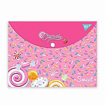 Папка-конверт на кнопці А4 "Sweet Cream", 492015 Yes
