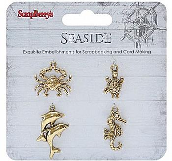 Набір металевих прикрас "Там, де Море 1", 3 шт Набір металевих прикрас "Там, де Море 1", 3 шт
