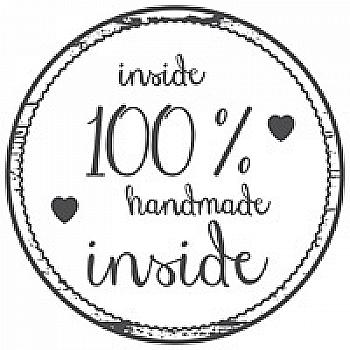 Штамп дерев`яний d=3,5 см "inside 100% handmade inside", WE5002 ТМ "Woodies"