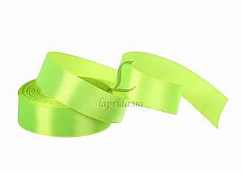 Лента атлас 25 мм-23 м, 58, светло-зелёная, 58-3446